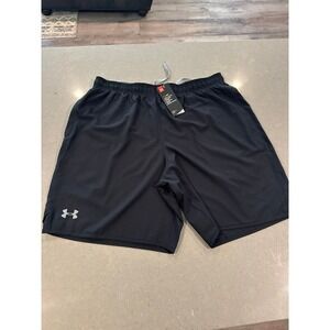 NWT under armour heat gear loose fit mens shorts xl black